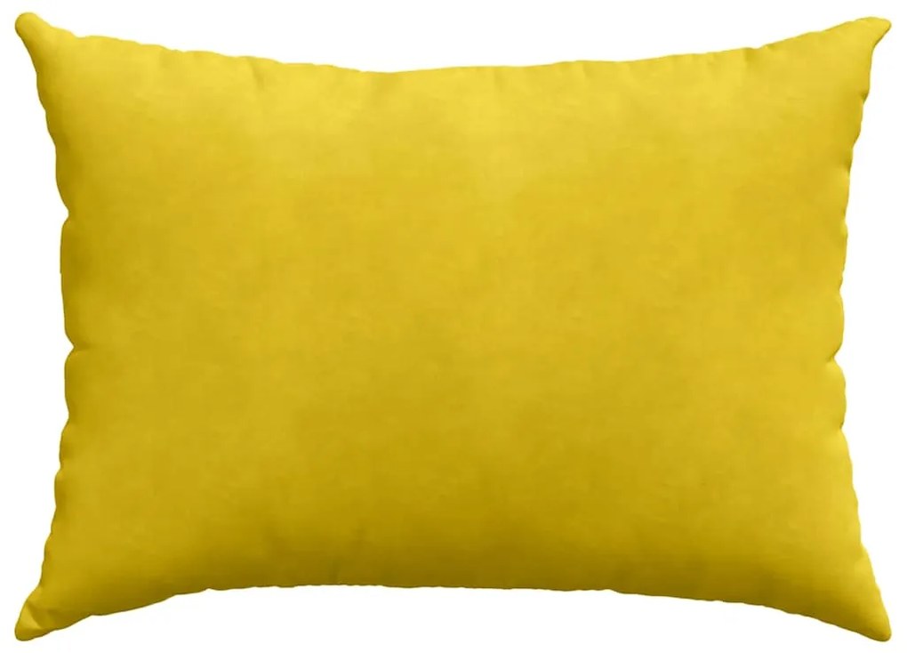 vidaXL Μαξιλάρι Καναπέ 2 pcs Κίτρινο 70 x 50 cm Υφασμάτινο Κορντουρά