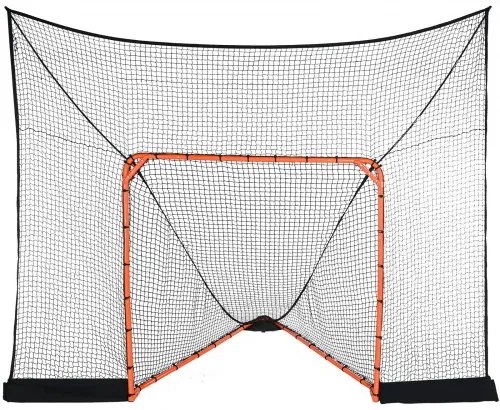 VEVOR Hockey and Lacrosse Goal Backstop with Extended Coverage, 12&#039; x 9&#039; Lacrosse Net, Complete Accessories Training Net, Quick Easy Setup Backyard Lacrosse Equipment, Perfect for Youth Adult Training