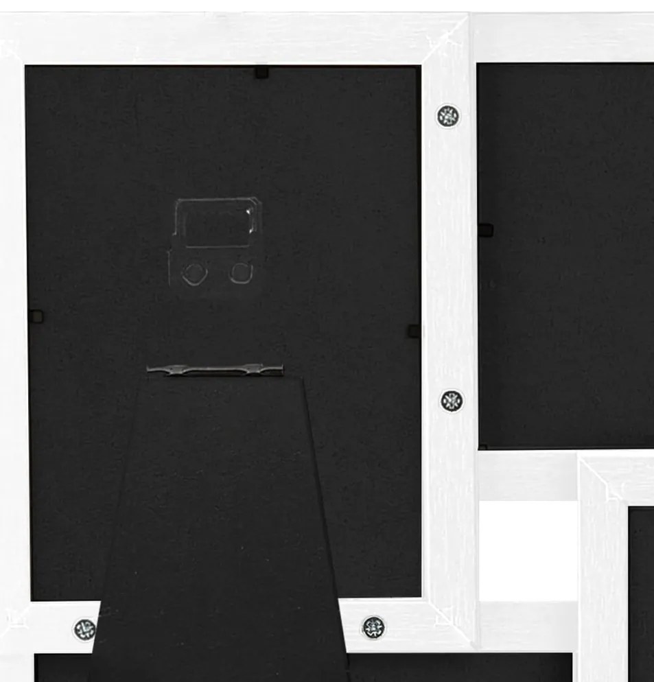 vidaXL Πλαίσιο Φωτογραφιών Κολάζ Λευκό για Φωτ. 4 x (10 x 15 εκ.) MDF