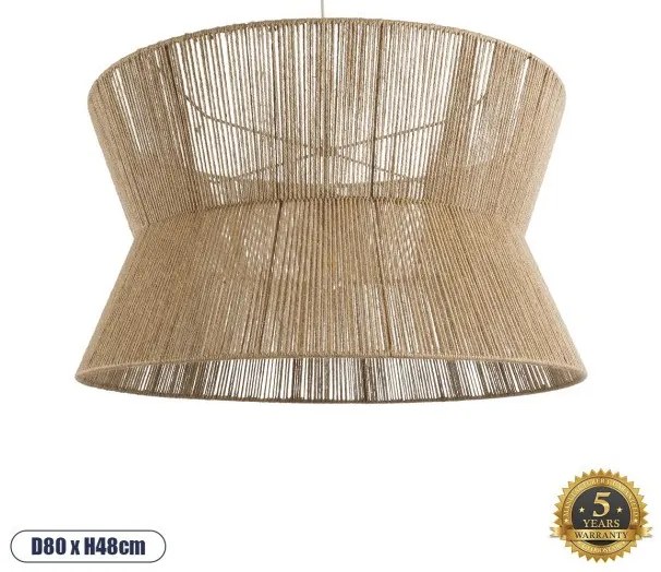 Boho Κρεμαστό Φωτιστικό Οροφής Μονόφωτο 02205 GloboStar-2205-Μπεζ 2205
