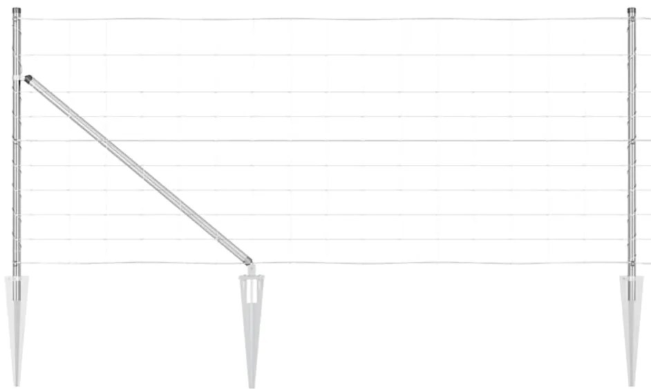 vidaXL Στύλος Περιφράξεων Γαλβανισμένο 50 x 1 m Ατσάλι