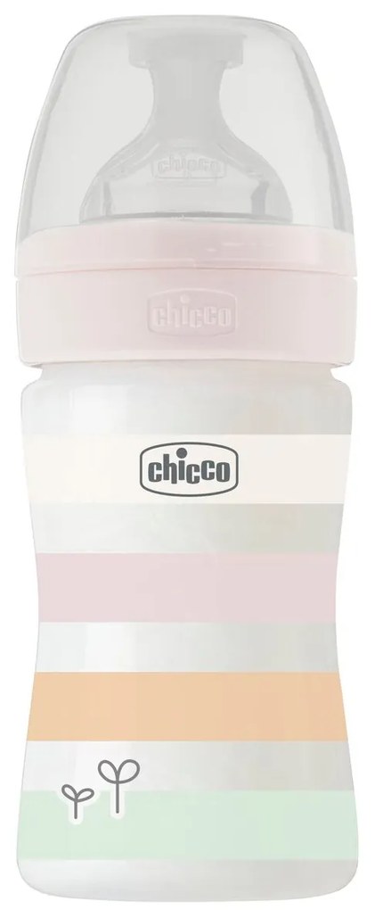 CHICCO ΜΠΙΜΠΕΡΟ ΠΛΑΣΤΙΚΟ GIRL WELL BEING 150ML 0Μ+ ΘΗΛΗ ΣΙΛΙΚΟΝΗΣ A60-28611-11