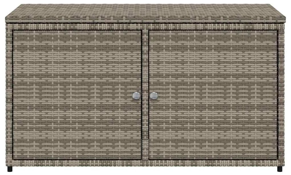 vidaXL Ντουλάπι Αποθήκευσης Κήπου Γκρι 110x55,5x60,5 εκ. Συνθ. Ρατάν