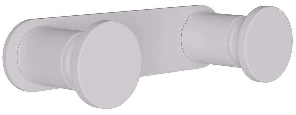 Άγκιστρο Μπάνιου Διπλό 70-033 12x3,5x2,5cm Matt White Pam&amp;Co Brass