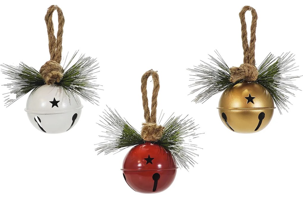 Χριστουγεννιάτικα Κρεμαστά Μπάλες Φ8cm Σε 3 Σχέδια