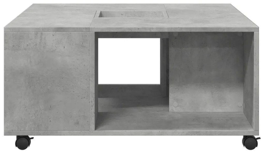 Τραπεζάκι Σαλονιού Γκρι Σκυρ. 80x80x40 εκ. Επεξεργασμένο Ξύλο - Γκρι