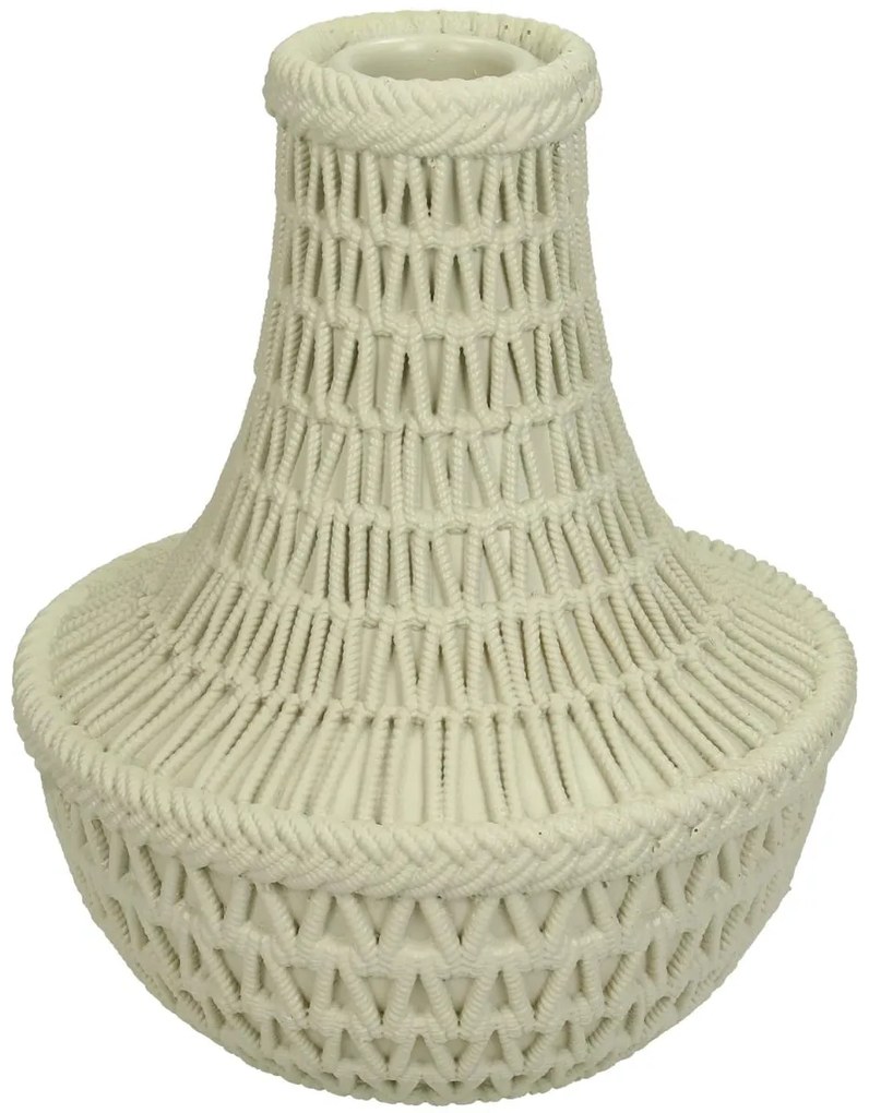 Κηροπήγιο ArteLibre Χάντρες Μπεζ Polyresin 12.5x12.5x15.4cm-05153592