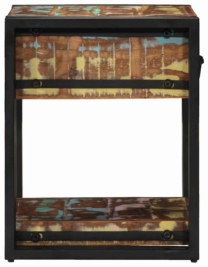 vidaXL Κομοδίνο Πολύχρωμο 40 x 40 x 50 cm Μασίφ ανακυκλωμένο ξύλο