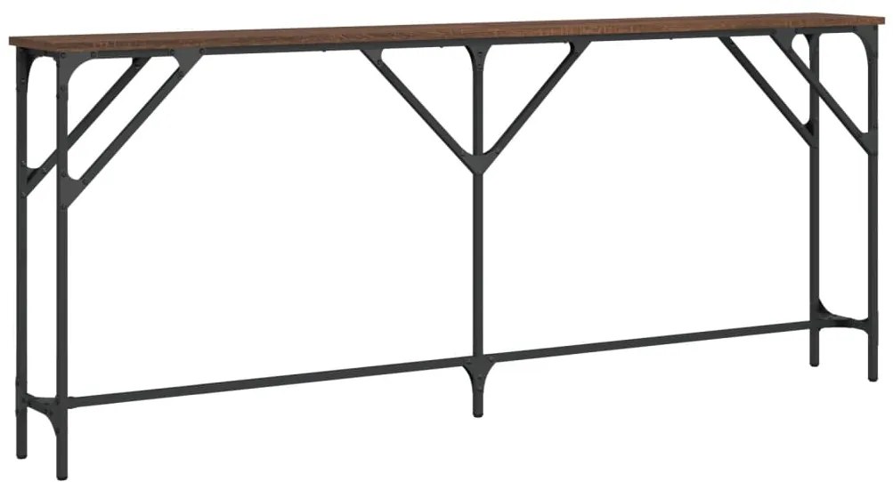 vidaXL Τραπέζι Κονσόλα Καφέ Δρυς 180x23x75 εκ. Επεξεργασμένο Ξύλο