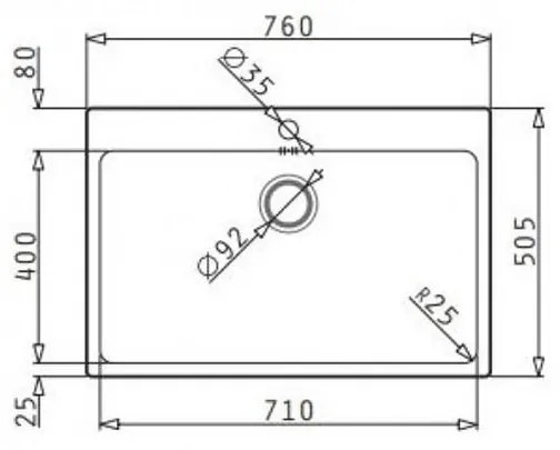 Νεροχύτης Κουζίνας Ανοξείδωτος Pyramis Ledge 76x50.5 εκ. 1Β 76x50.5x21 εκ.