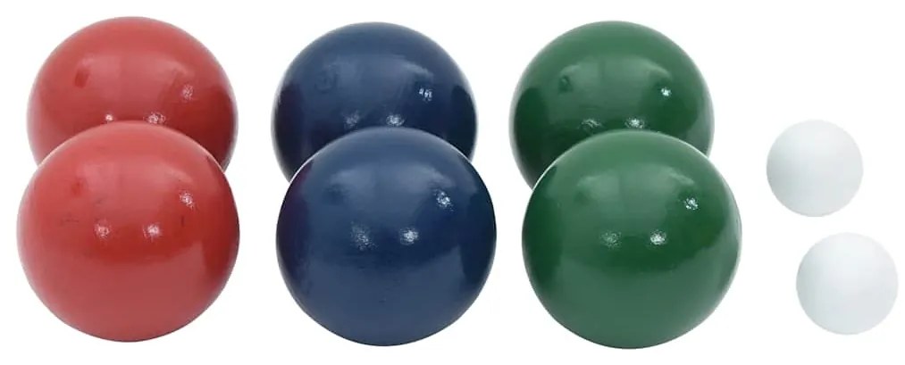 vidaXL Σετ Μπάλες Bocce 8 Τεμ. με Θήκη Μεταφοράς Μασίφ Ξύλο Πεύκου