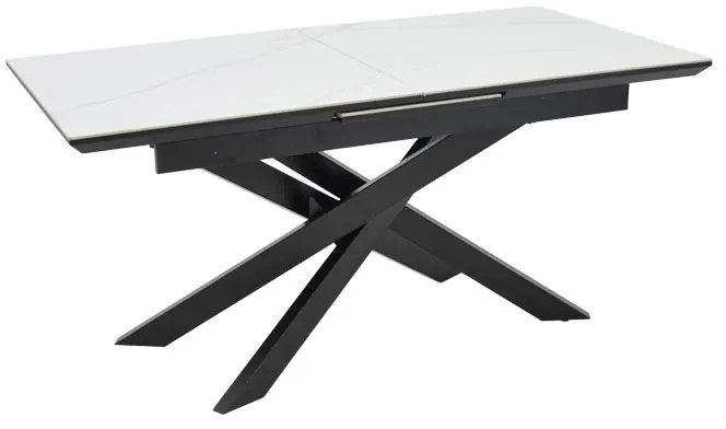 Τραπέζι Rogemi γκρι mdf-μαύρο μέταλλο 160-200x90x75εκ 160x90x75 εκ.