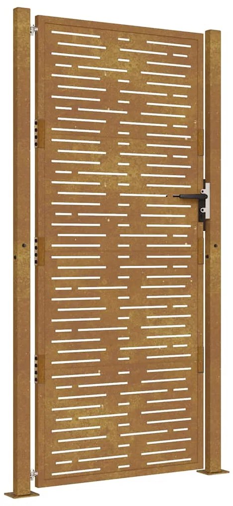 vidaXL Πόρτα Κήπου Τετράγωνη 100x200 εκ. από Ατσάλι Corten