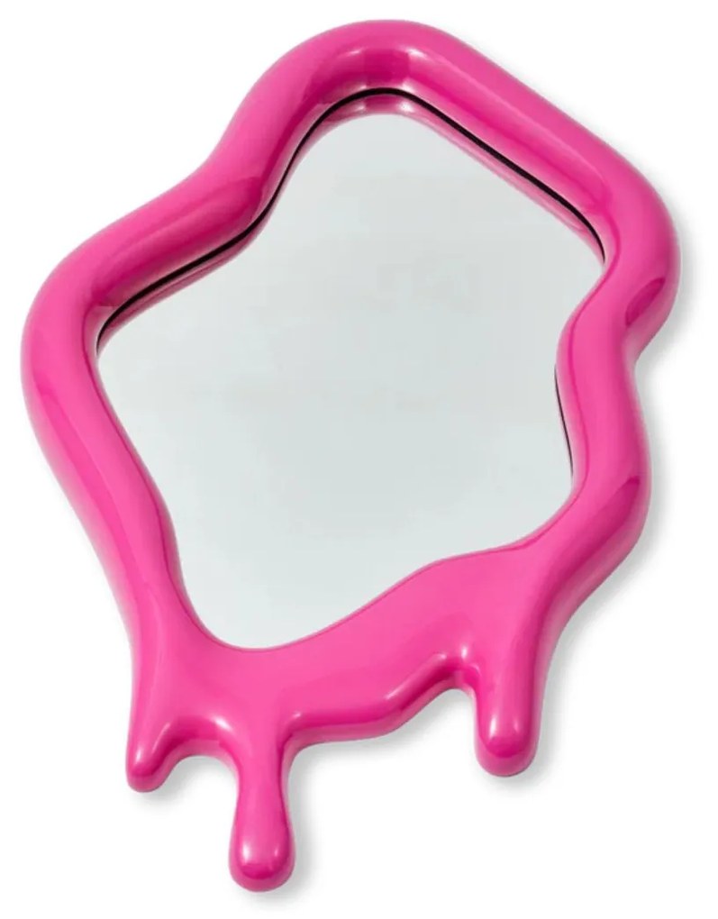 Καθρέφτης Melting- M Ροζ Οβάλ Πολυέστερ Γυαλί H70xW4xD6 cm POLSPOTTEN