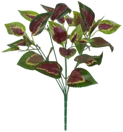 AMARANTHUS TRICOLOR 78296 Τεχνητό Φυτό Αμάραντος Τρίχρωμος - Μπουκέτο Διακοσμητικών Φυτών - Κλαδιών με Φύλλωμα Πράσινο - Κόκκινο 78296