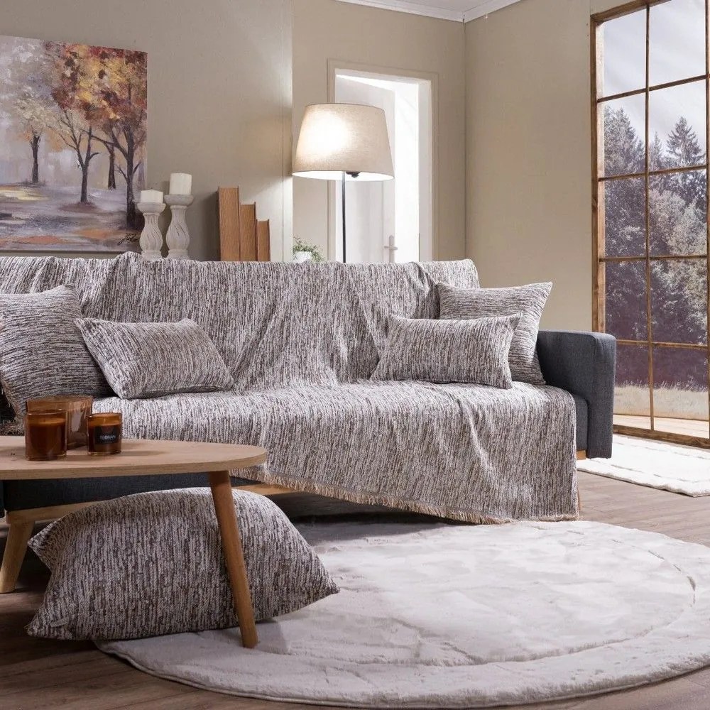 Ριχτάρι Nashville 05 Brown-Beige Teoran Διθέσιο 180x250cm Cotton-Acrylic