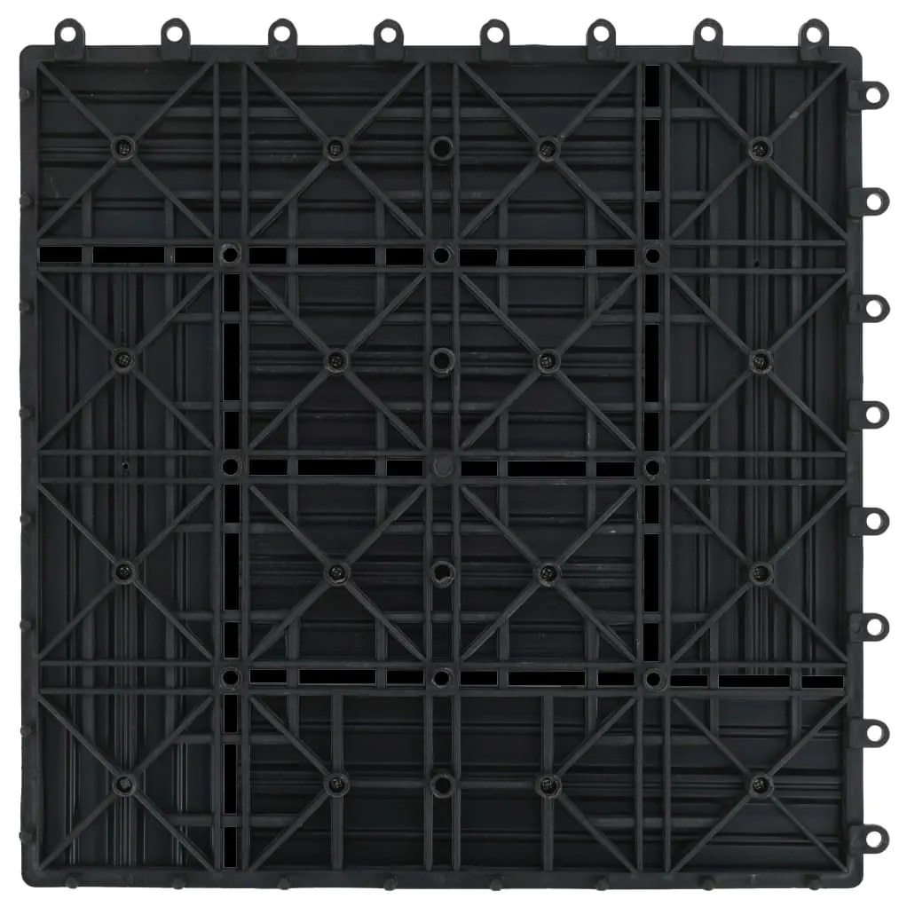 vidaXL Πλακάκια Deck 11 τεμ. Μαύρα 30 x 30 εκ. 1 μ² από WPC