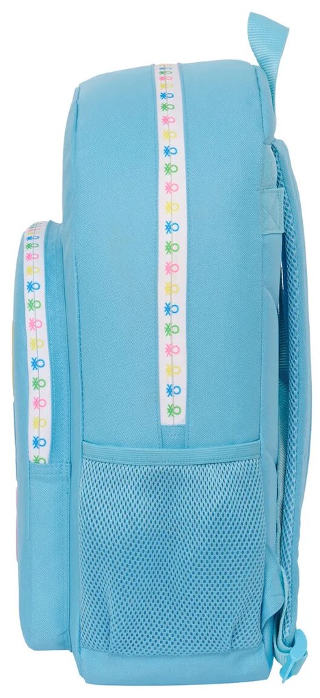 Σχολική Τσάντα Benetton Spring Celeste 30 x 46 x 14 cm