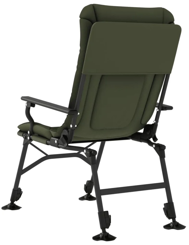 vidaXL Καρέκλα Ψαρέματος με Μπράτσα Πτυσσόμενη Πράσινη