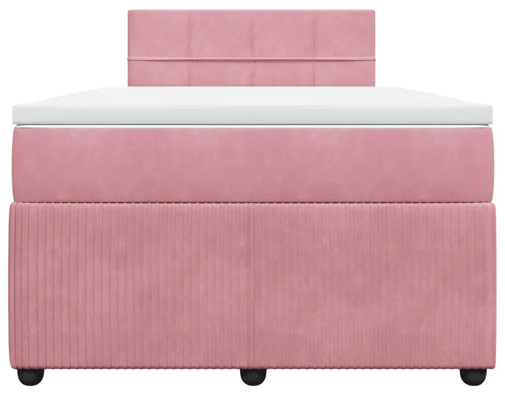 ΚΡΕΒΑΤΙ BOXSPRING ΜΕ ΣΤΡΩΜΑ ΡΟΖ 120X190 ΕΚ. ΒΕΛΟΥΔΙΝΟ 3287691