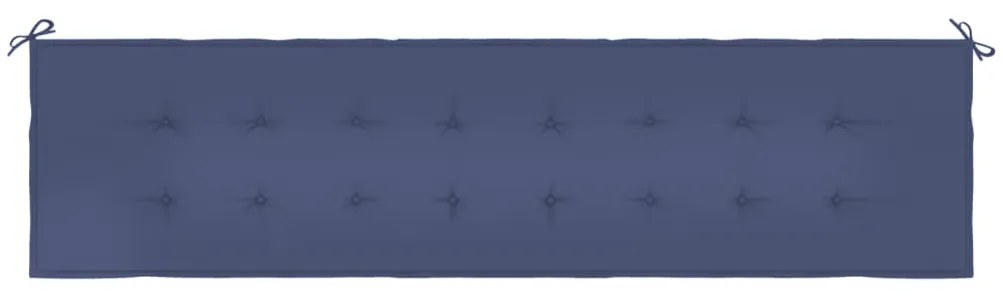 vidaXL Μαξιλάρι Πάγκου Κήπου Ναυτικό Μπλε 200x50x4 εκ. Ύφασμα Oxford