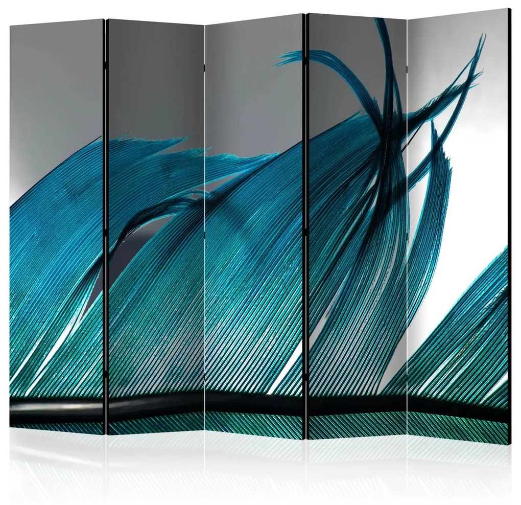 Διαχωριστικό με 5 τμήματα - Turquoise Feather II [Room Dividers] 225x172