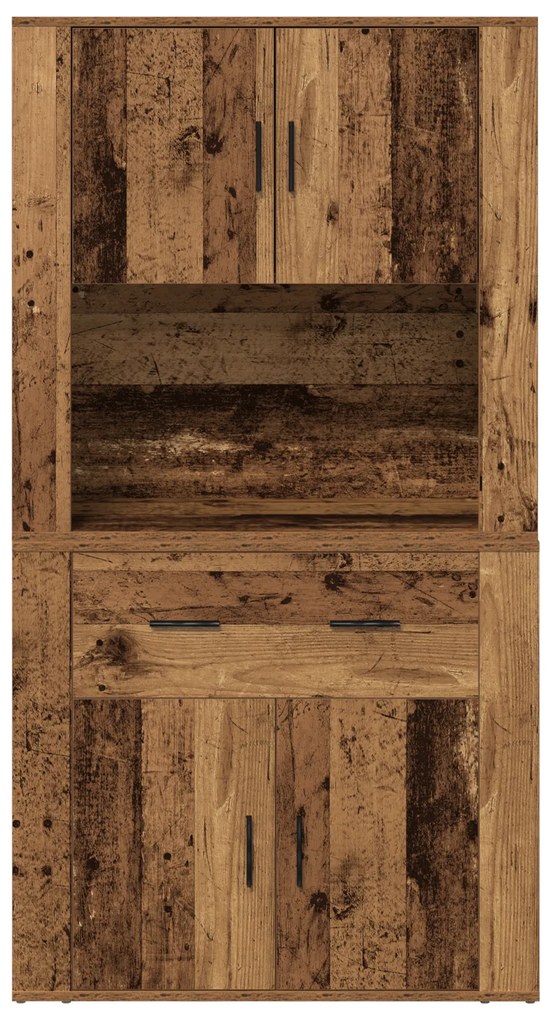 vidaXL Υψηλό ντουλάπι Παλαιού Ξύλου 80x33x150 cm Κατασκευασμένο Υλικό