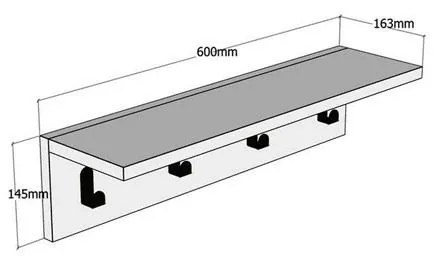 Κρεμάστρα Mulan χρώμα φυσικό 60x16x14.5εκ 60x14.5x16 εκ.