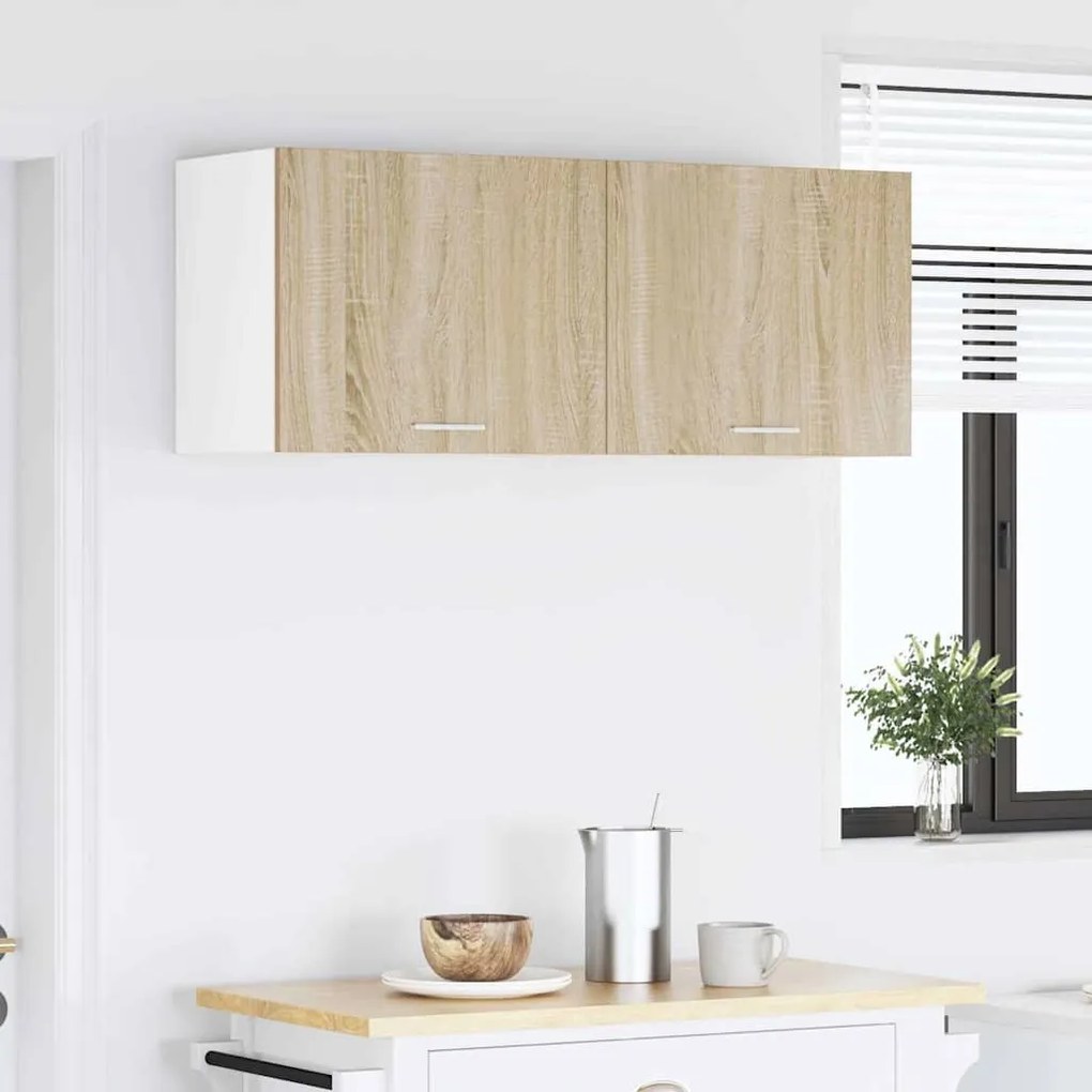 vidaXL Κρεμαστό ντουλάπι Σομόνα Δρυς και Λευκό 50 x 31 x 40 εκ.