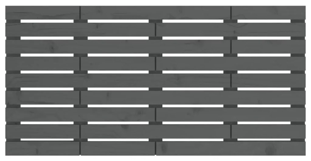 Κεφαλάρι Τοίχου Γκρι 146x3x63 εκ. από Μασίφ Ξύλο Πεύκου - Γκρι