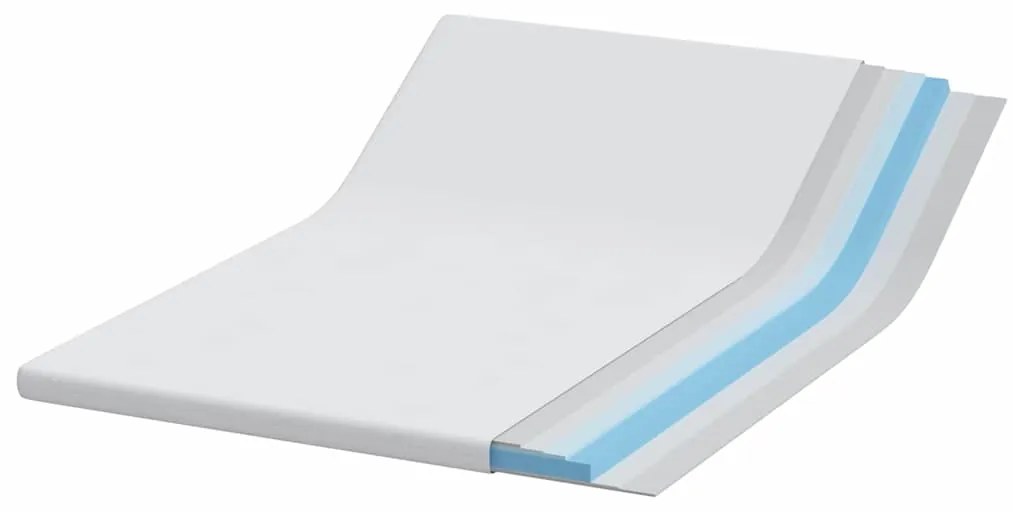 vidaXL Στρώμα επικάλυψης Λευκό 200 x 200 x 7 εκ. Υφασμα Jacquard