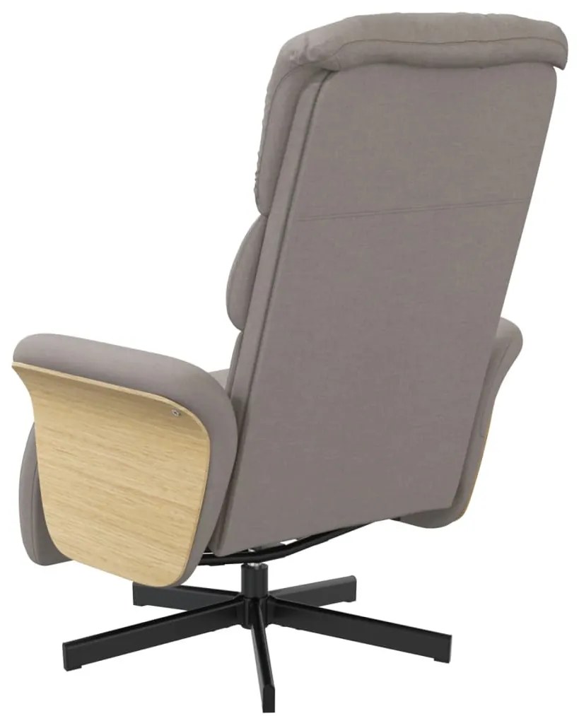 vidaXL Πολυθρόνα Ανακλινόμενη με Υποπόδιο Taupe Υφασμάτινη