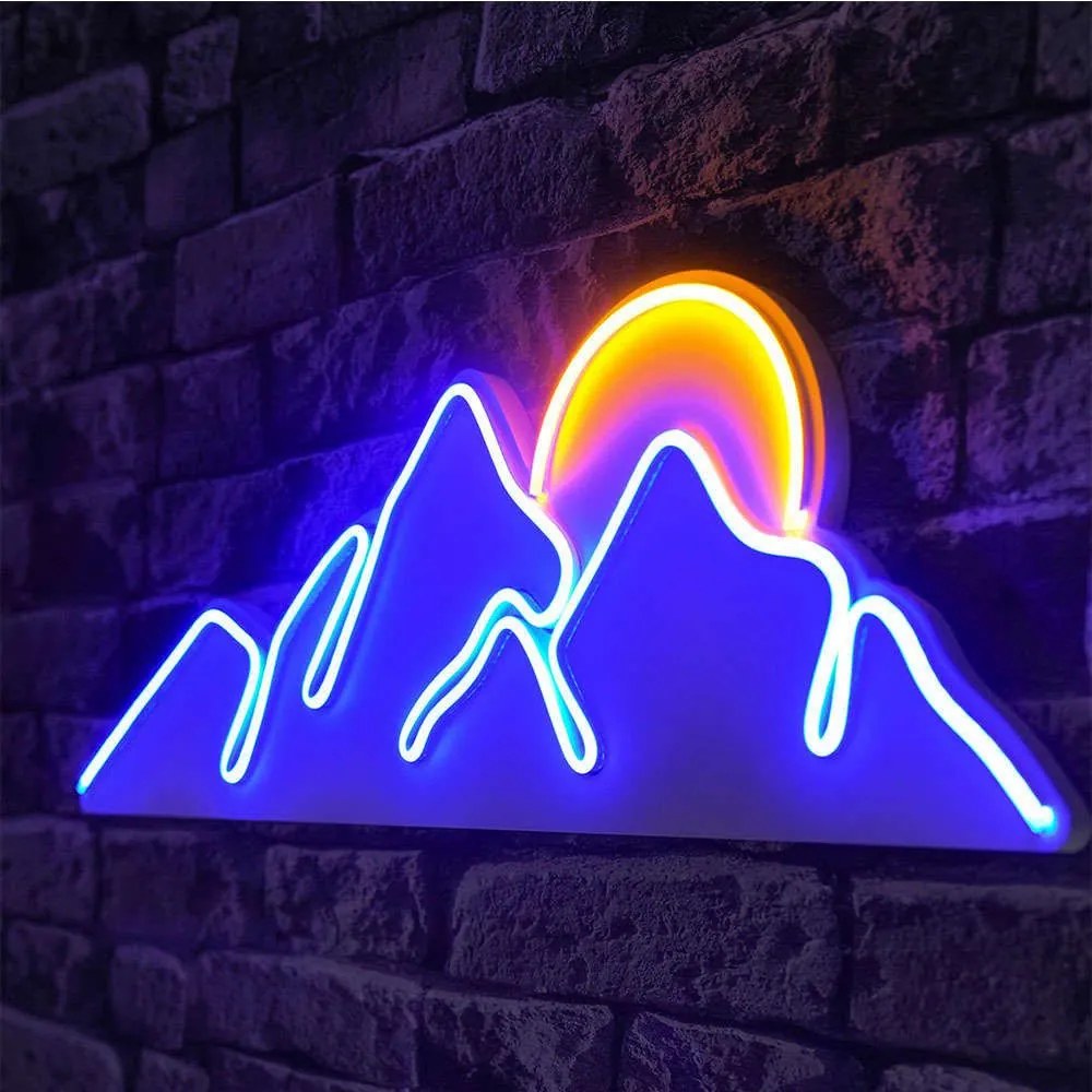 Διακοσμητικό Φωτιστικό Τοίχου Mountain 395NGR2201 62x2x21cm Led 22,6W Blue-Yellow Wallity