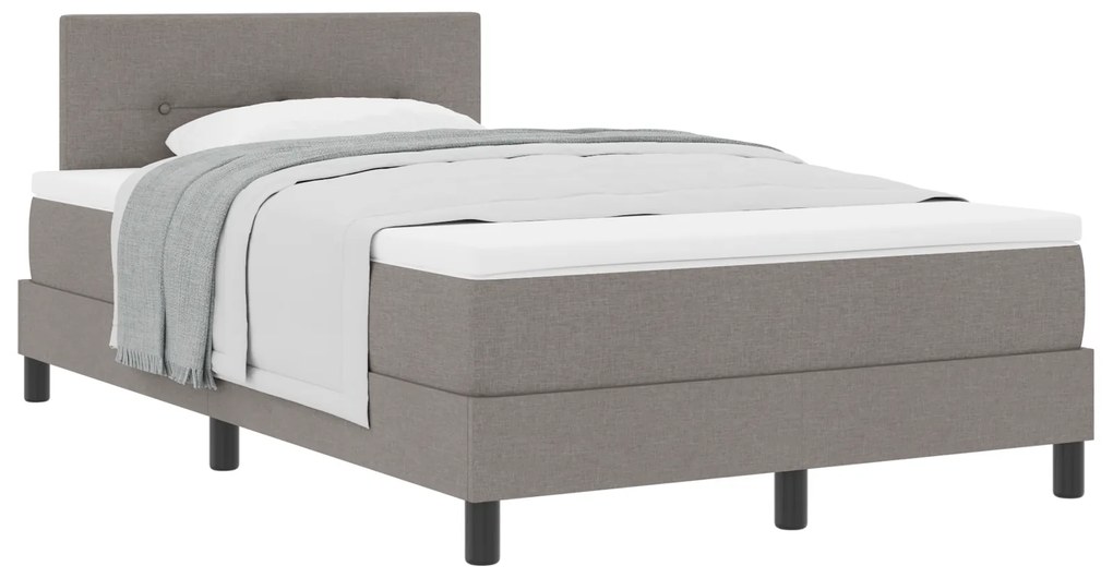 vidaXL κρεβάτι Box Spring με στρώμα  Ταμπά 120x200 εκ ύφασμα