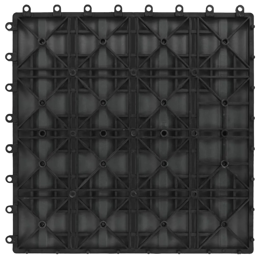 vidaXL Πλακάκια Deck 11 τεμ. Ανάγλυφα Γκρι 30x30 εκ. 1 μ² WPC