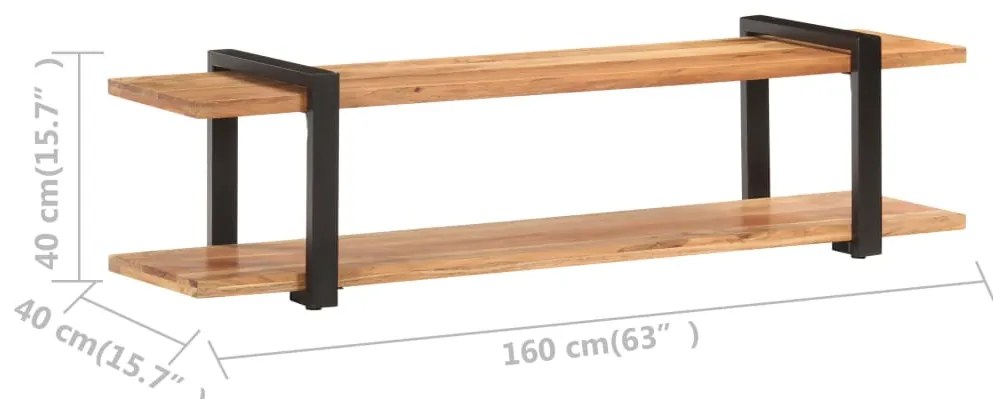 vidaXL Έπιπλο Τηλεόρασης 160 x 40 x 40 εκ. από Μασίφ Ξύλο Ακακίας