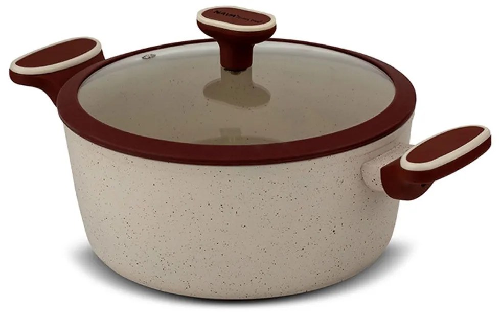 Κατσαρόλα Αντικολλητική Terrestrial 10-144-322 26cm Brown-Beige Nava 26cm Aluminium