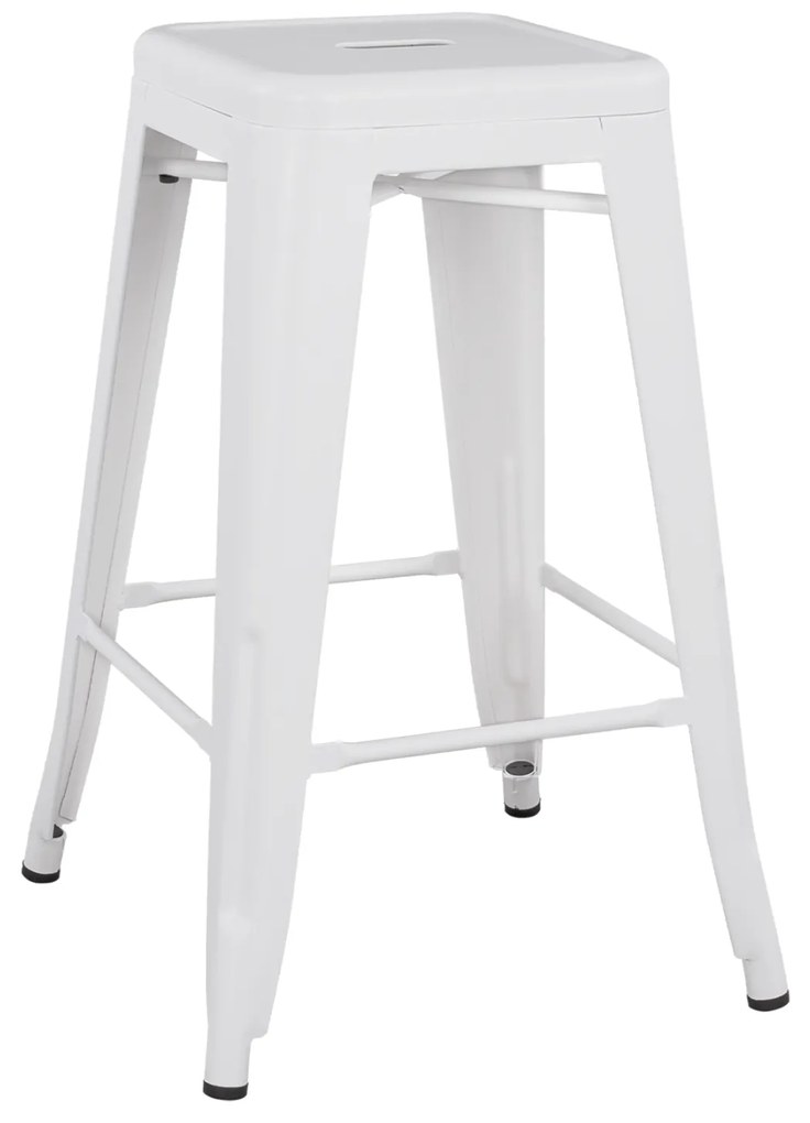 ΣΚΑΜΠΟ ΜΕΣΑΙΟΥ ΥΨΟΥΣ ΜΕΤΑΛΛΙΚΟ MELITA-PRO HM8573.41 ΛΕΥΚΟ ΜΑΤ 43x43x67Υεκ. (1 Τεμμάχια)