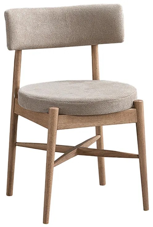 Καρέκλα Raudi pakoworld rubberwood σε φυσική-μπεζ απόχρωση 45.5x45.5x81εκ