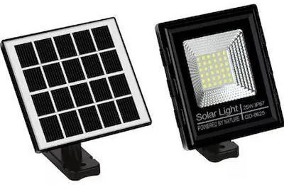 Ηλιακός Προβολέας Ισχύος 25W με Τηλεχειριστήριο σε Μαύρο χρώμα GD-8625