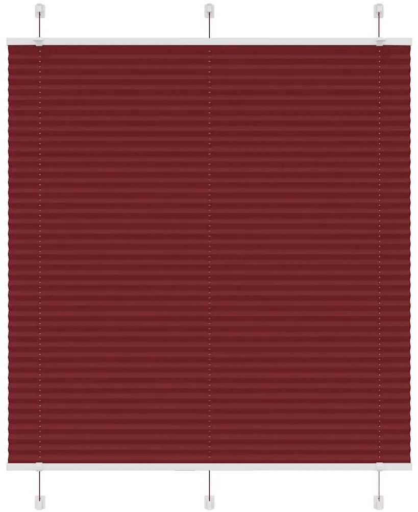 vidaXL Πλισέ περσίδα Μπορντό κόκκινο 120x150 cm Πλάτος υφάσματος