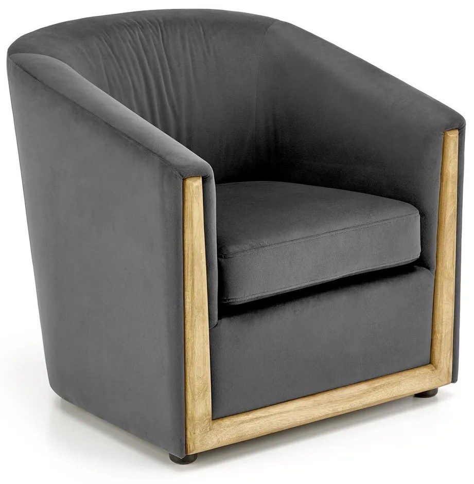 Πολυθρόνα Houston 1423, Γκρι, 71x71x72cm, 17 kg, Ταπισερί, Πόδια: Πλαστική ύλη | Epipla1.gr