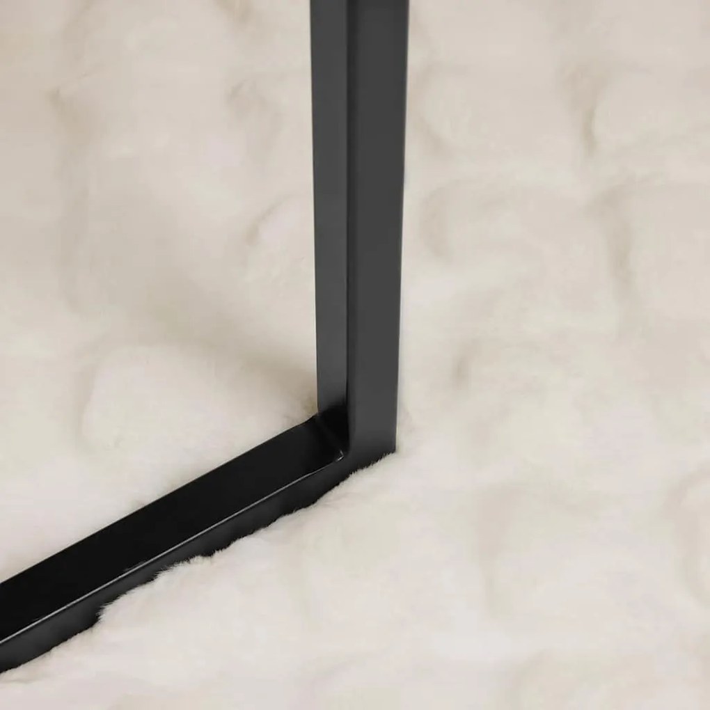 vidaXL Ψεύτικη κουβέρτα από κουνέλι 4 pcs Λευκό 240 x 270 εκ.