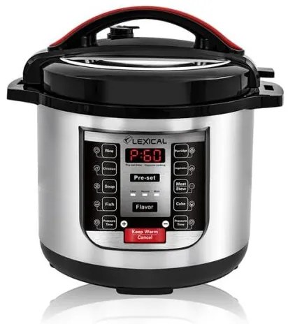 Lexical LPC-3330 Ηλεκτρική Χύτρα Ταχύτητας 1300W χωρητικότητας 8L με 8 προγράμματα μαγειρέματος
