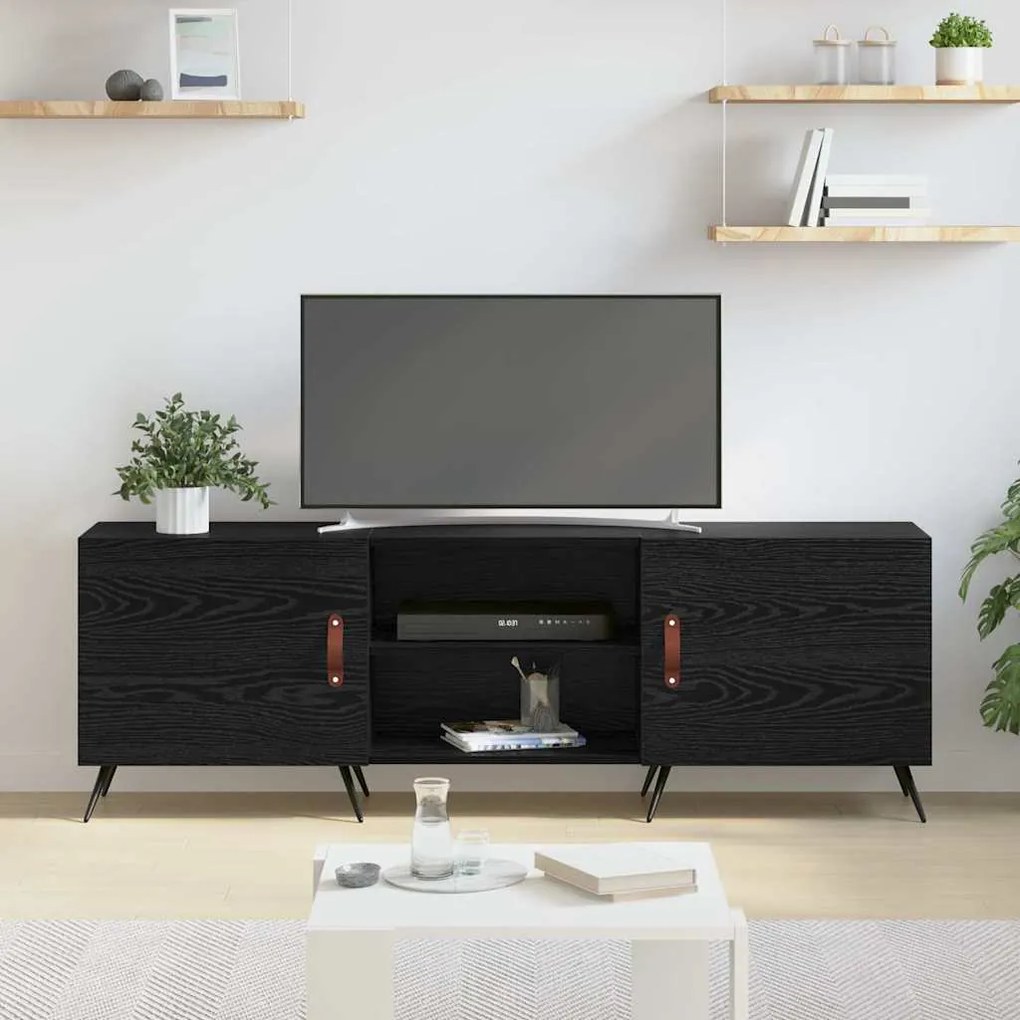 vidaXL Ντουλάπι TV Μαύρη δρυς 150 x 30 x 50 cm Επεξεργασμένο ξύλο