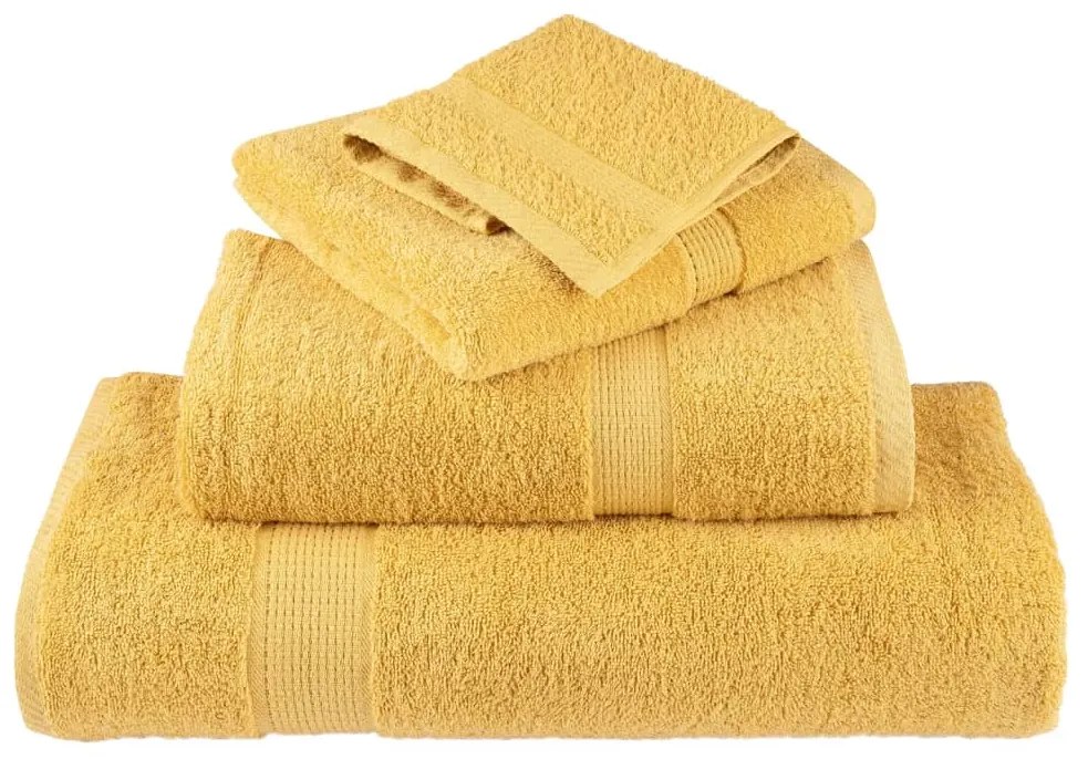 Πετσέτες Μπάνιου Premium SOLUND 4 Τεμ Χρυσή 70x140εκ 600γρ/μ² 137285
