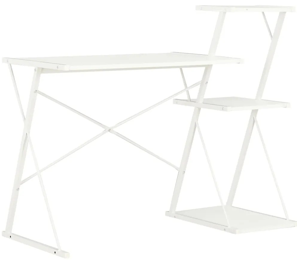 vidaXL Γραφείο με Ράφια Λευκό 116 x 50 x 93 εκ.
