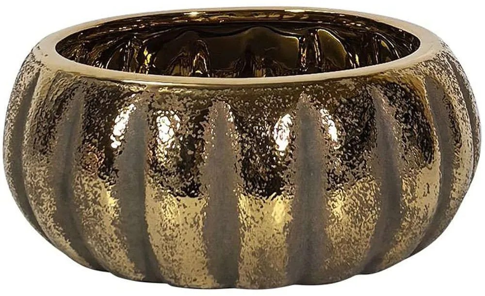 Διακοσμητικό Μπωλ 0024-124-152 23x9cm Gold-Sand Ceramic
