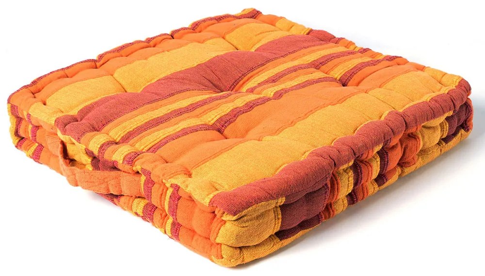 Μαξιλάρα Δαπέδου (45x45x8) Silk Fashion Kerala Orange