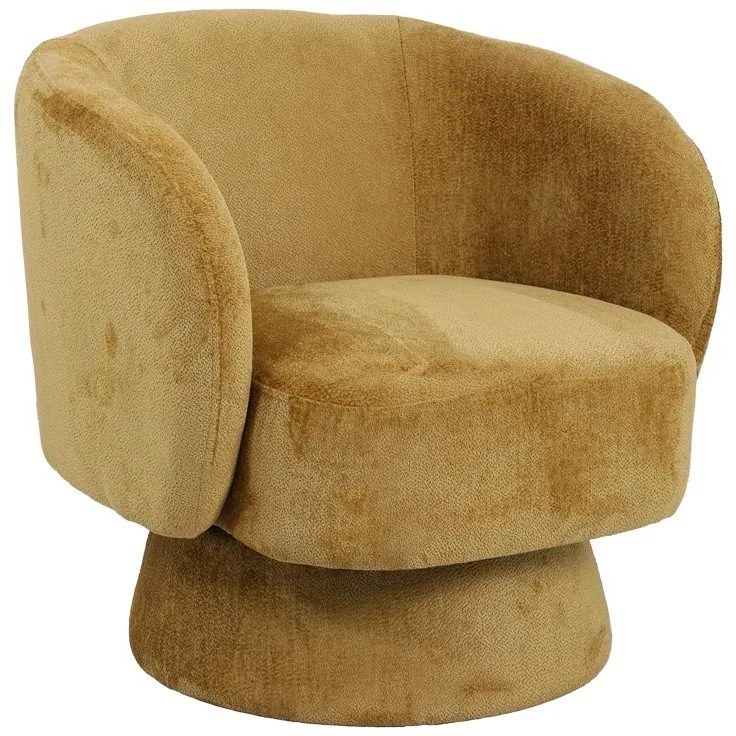 Πολυθρόνα Περιστρεφόμενη Kreslo 110-000075 78x81x77cm Tan